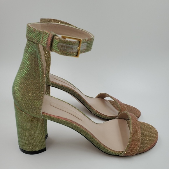 Stuart Weitzman Shoes - Stuart Weitzman Gold Chunky Heel Sandal
